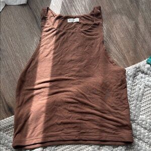 Brown Sleeveless Top